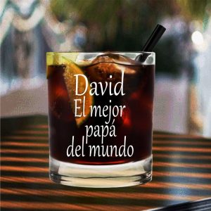 Copa Whisky Bajo Personalizado Frases
