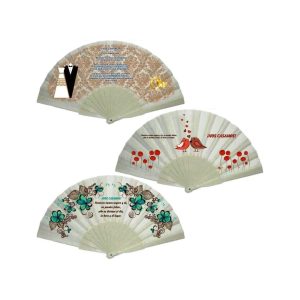 Abanico de Plástico Tarjeta Boda