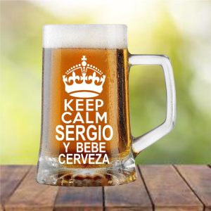 Jarra Cerveza Diseño Keep Calm