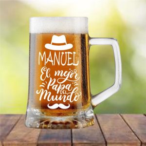 Jarra de Cerveza Mejor Papá Sombrero y Bigote