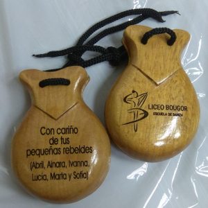 Castañuelas de Madera Imagen y Texto